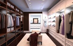 Классическая квадратная гардеробная 7